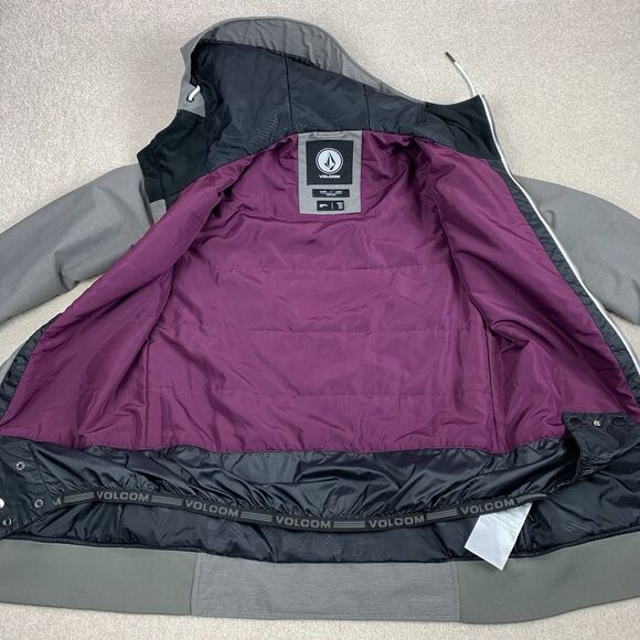 Volcom Women's Insulated Snowboard Ski Winter Snow Jacket Purple White Size S - Picture 9 of 14